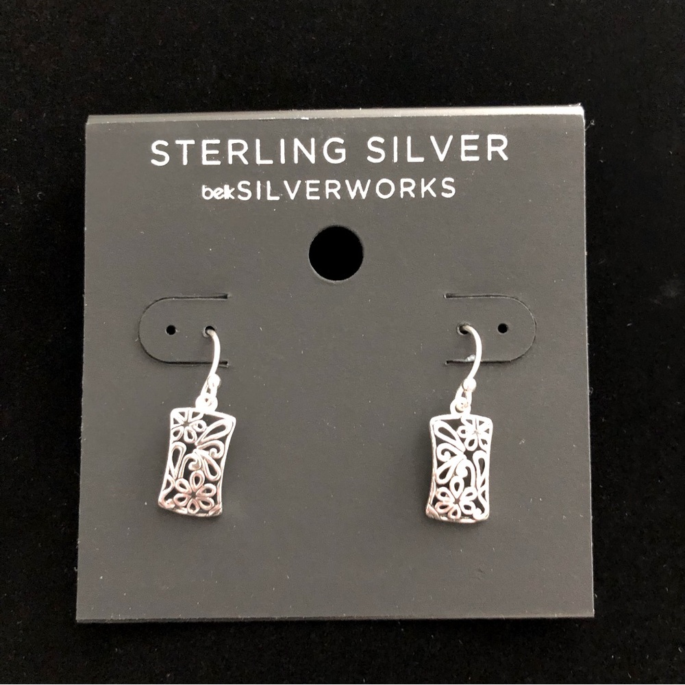 NWT Sterling Silver Belk Silverworks drop earring. Great gift idea!